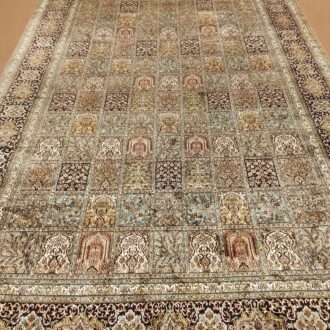 Window Pradise Hand Knotted Silk on Cotton Carpet - 9FT X 12FT | 270CM X 360CM