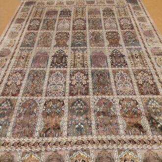 Window Pradise Hand Knotted Silk on Cotton Carpet - 9FT X 12FT | 270CM X 360CM