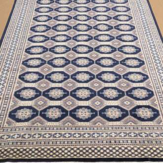 Blue Tribal Hand Knotted Wool Carpet - 8FT X 10FT | 240CM X 300CM