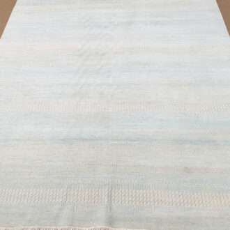White Double Hand Knotted  Wool Carpet - 8FT X 10FT | 240CM X 300CM