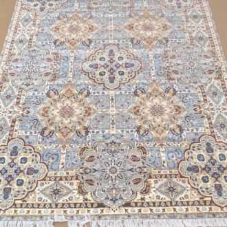Beige Tribal Knotted Wool Carpet - 8FT X 10FT | 240CM X 300CM