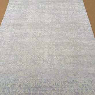 Green Modern Hand Knotted Wool Carpet - 6FT X 9FT | 180CM X 270CM