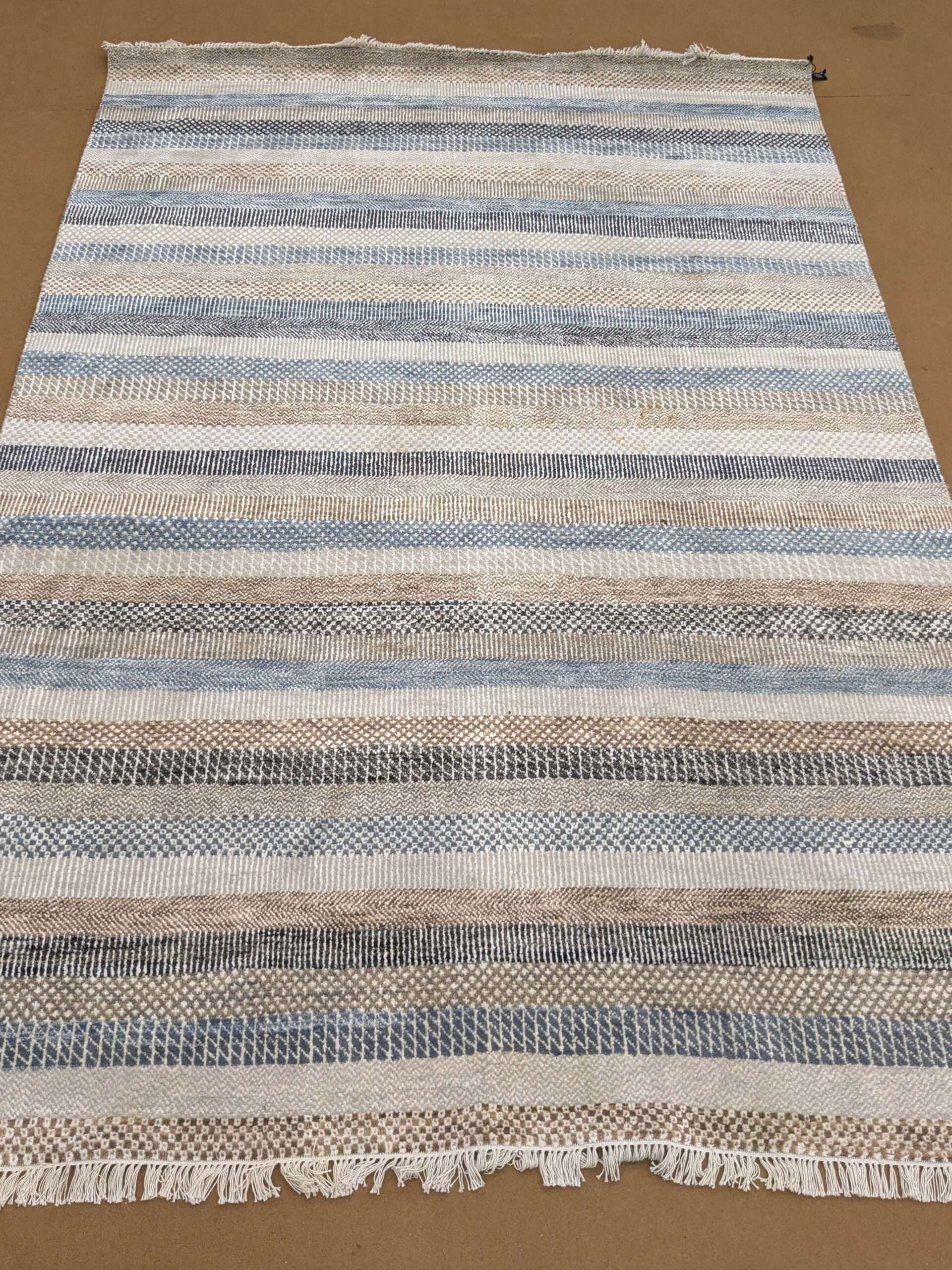 Stripe Hand Knotted Wool Carpet - 6FT X 9FT | 180CM X 270CM