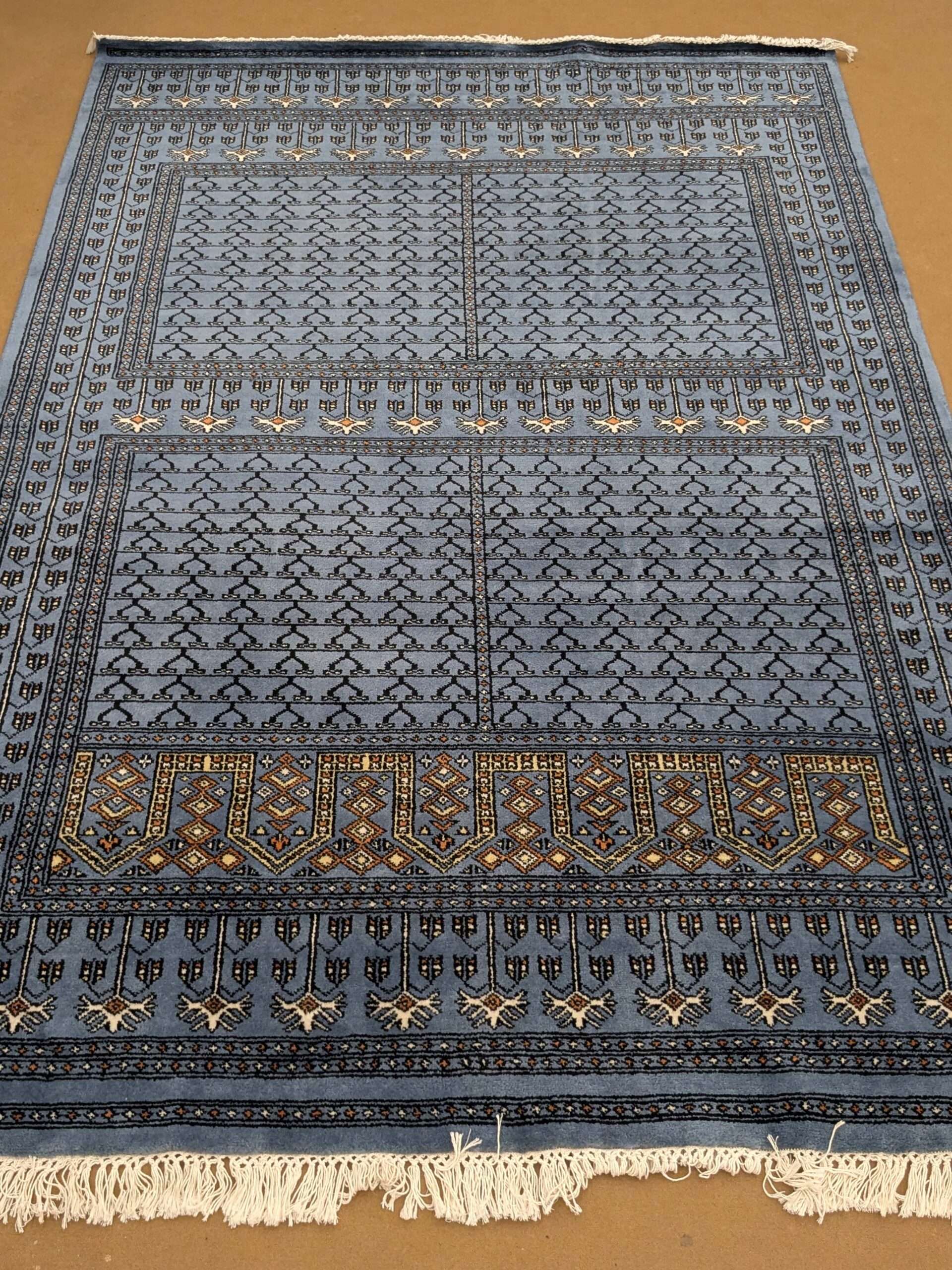 Blue Family Design Hand Knotted Wool Carpet - 6FT X 9FT | 180CM X 270CM