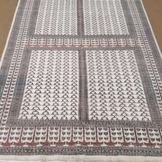 Beige Family Design Knotted Wool Carpet - 6FT X 9FT | 180CM X 270CM