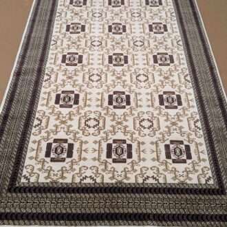 Beige Tribal Hand Knotted Wool Carpet - 6FT X 9FT | 180CM X 270CM
