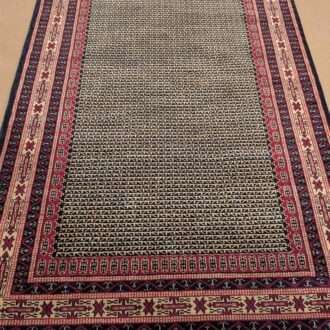 Black Tribal Hand Knotted Wool Carpet - 6FT X 9FT | 180CM X 270CM