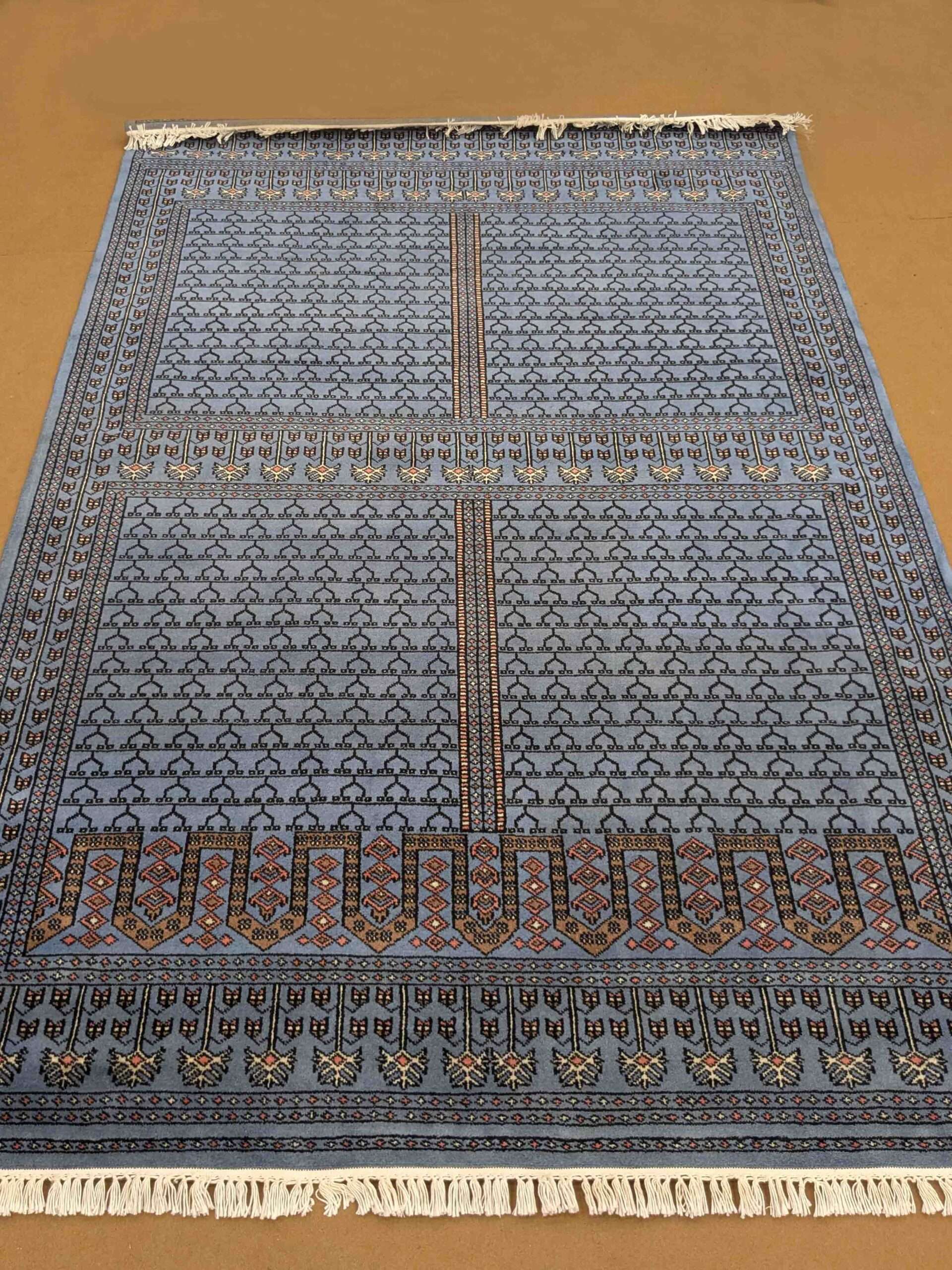 Blue Family Design Hand Knotted Wool Carpet - 6FT X 9FT | 180CM X 270CM
