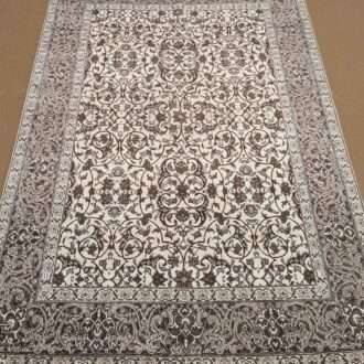 Beige Floral Design Hand Knotted Wool Carpet - 6FT X 9FT | 180CM X 270CM