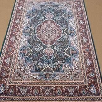 Green Persian Design Knotted Wool Carpet - 6FT X 9FT | 180CM X 270CM
