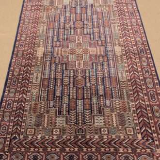 Blue Tribal Hand Knotted Wool Carpet - 6FT X 9FT | 180CM X 270CM