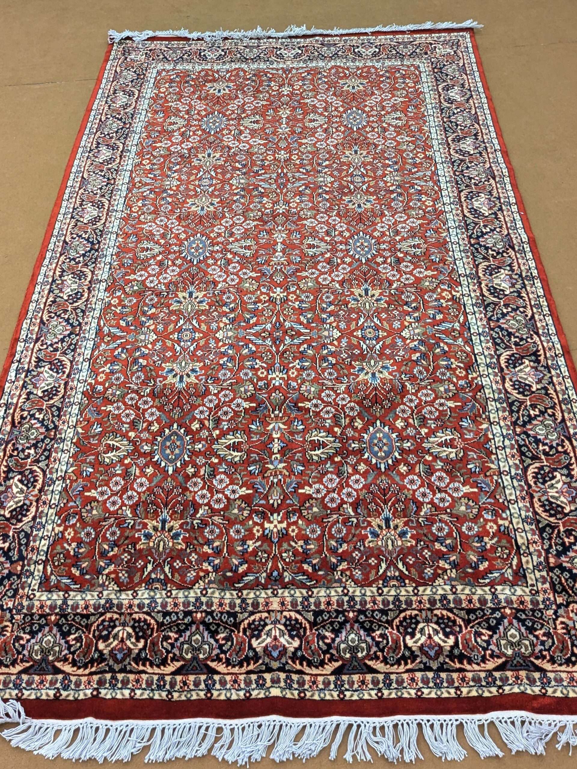 Red Persian Hand Knotted Wool Carpet - 6FT X 9FT | 180CM X 270CM