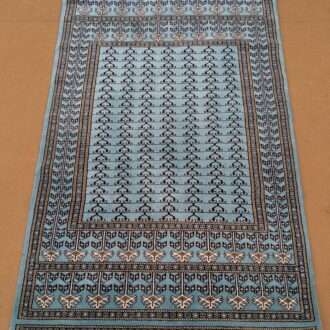 Blue Family Design Knotted Wool Carpet - 3FT X 5FT | 90CM X 150CM