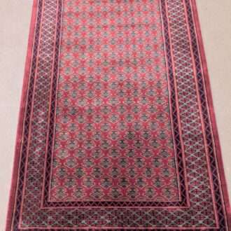 Red Baby Elephant Footprint Knotted Wool Carpet - 3FT X 5FT | 90CM X 150CM
