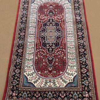 Red persian Hand Knotted Wool Carpet - 3FT X 5FT | 90CM X 150CM
