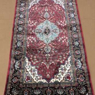 Red Persian Hand Knotted Wool Carpet - 3FT X 5FT | 90CM X 150CM