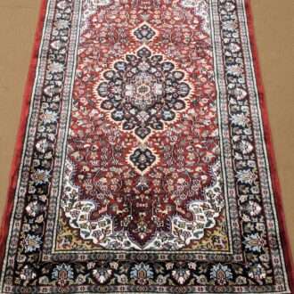Red Persian Designer Hand Knotted Wool Carpet - 3FT X 5FT | 90CM X 150CM