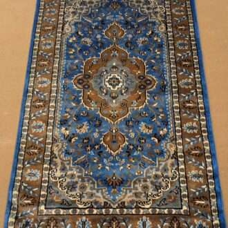 Blue Persian Hand Knotted Wool Carpet - 3FT X 5FT | 90CM X 150CM