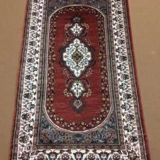 Red Persian Knotted Wool Carpet - 3FT X 5FT | 90CM X 150CM