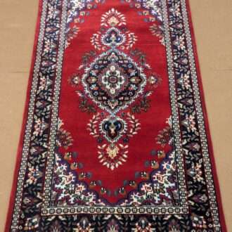 Red Kirman Hand Knotted Wool Carpet - 3FT X 5FT | 90CM X 150CM