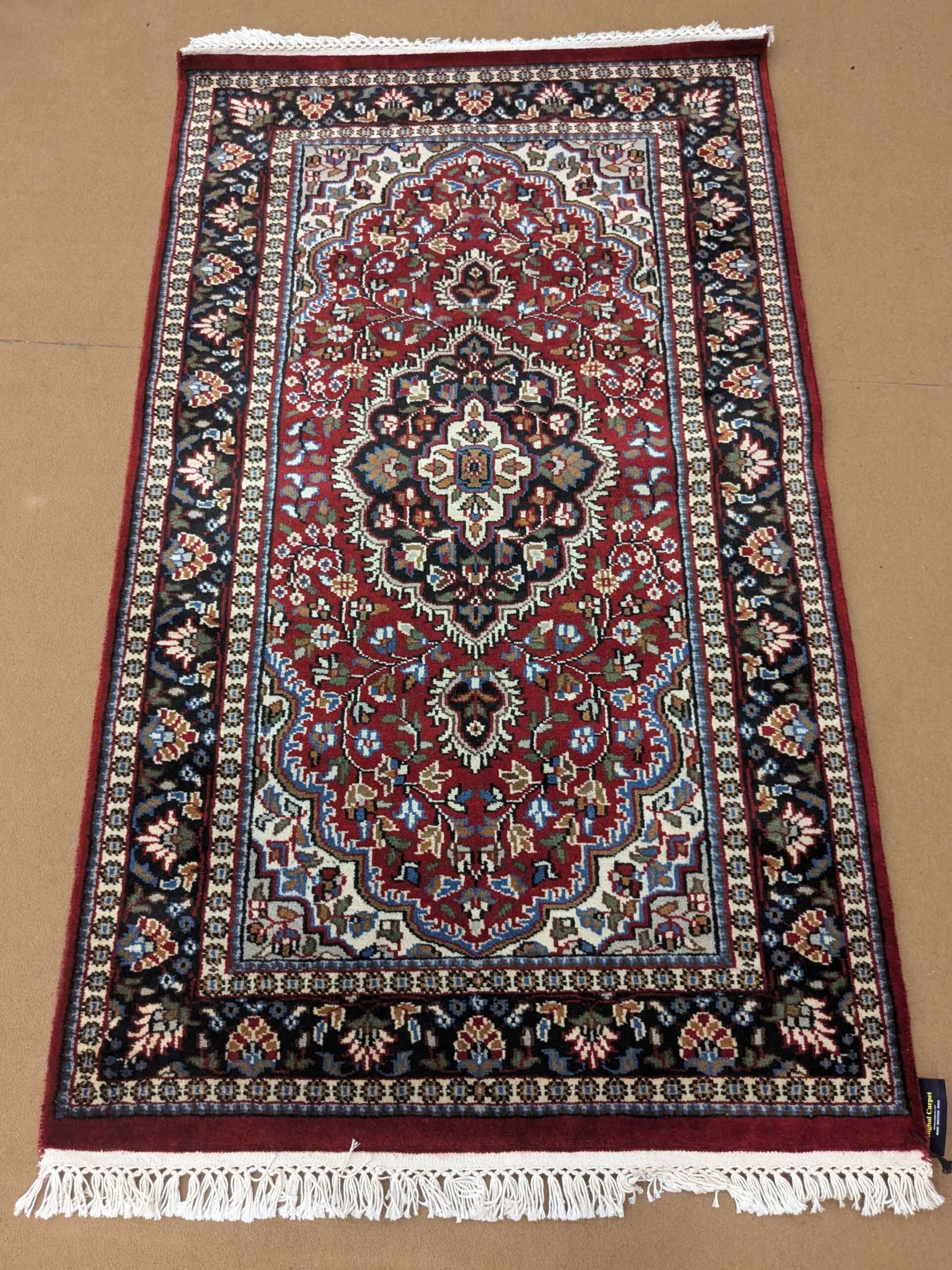 Red Persian Hand Knotted Wool Carpet - 3FT X 5FT | 90CM X 150CM