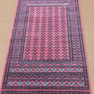 Red Family Design Hand Knotted Wool Carpet - 3FT X 5FT | 90CM X 150CM
