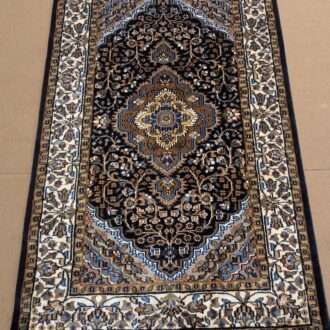 Blue Persian Knotted Wool Carpet - 3FT X 5FT | 90CM X 150CM