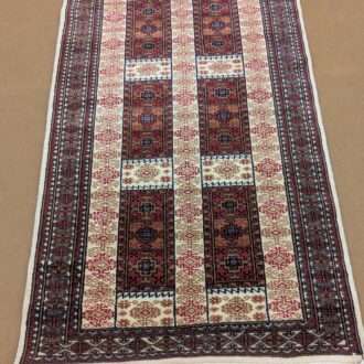 White Tribal Hand Knotted Wool Carpet - 3FT X 5FT | 90CM X 150CM