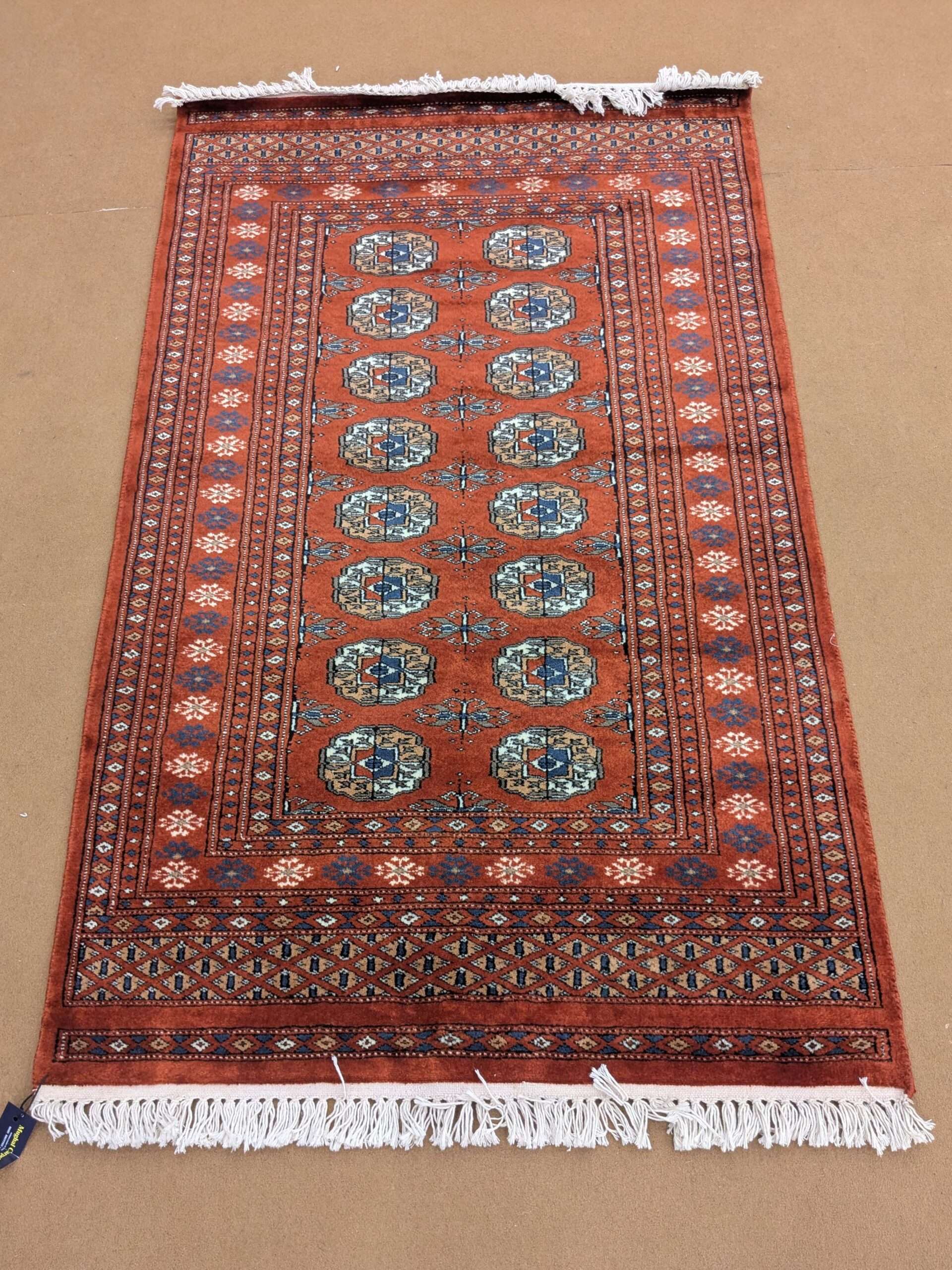 Red Tribal Hand Knotted Wool Carpet - 3FT X 5FT | 90CM X 150CM