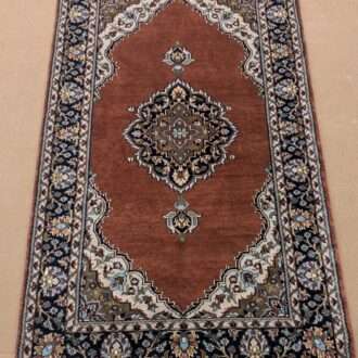 Red Kirman Hand Knotted Wool Carpet - 3FT X 5FT | 90CM X 150CM