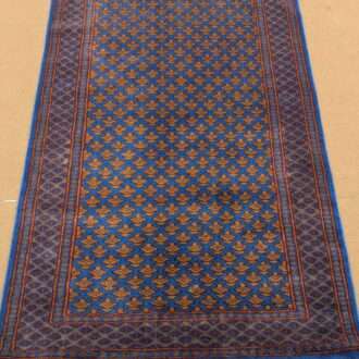 Blue Baby Elephant Footprint Hand Knotted Wool Carpet - 3FT X 5FT | 90CM X 150CM