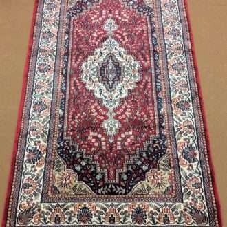 Red Persian Hand Knotted Wool Carpet - 3FT X 5FT | 90CM X 150CM