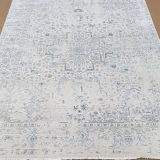 Grey Modern Knotted Wool Carpet - 8FT X 10FT | 240CM X 300CM
