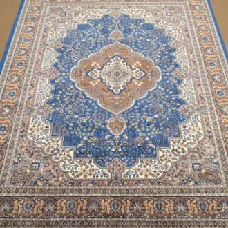 Blue Persian Knotted Wool Carpet - 8FT X 10FT | 240CM X 300CM