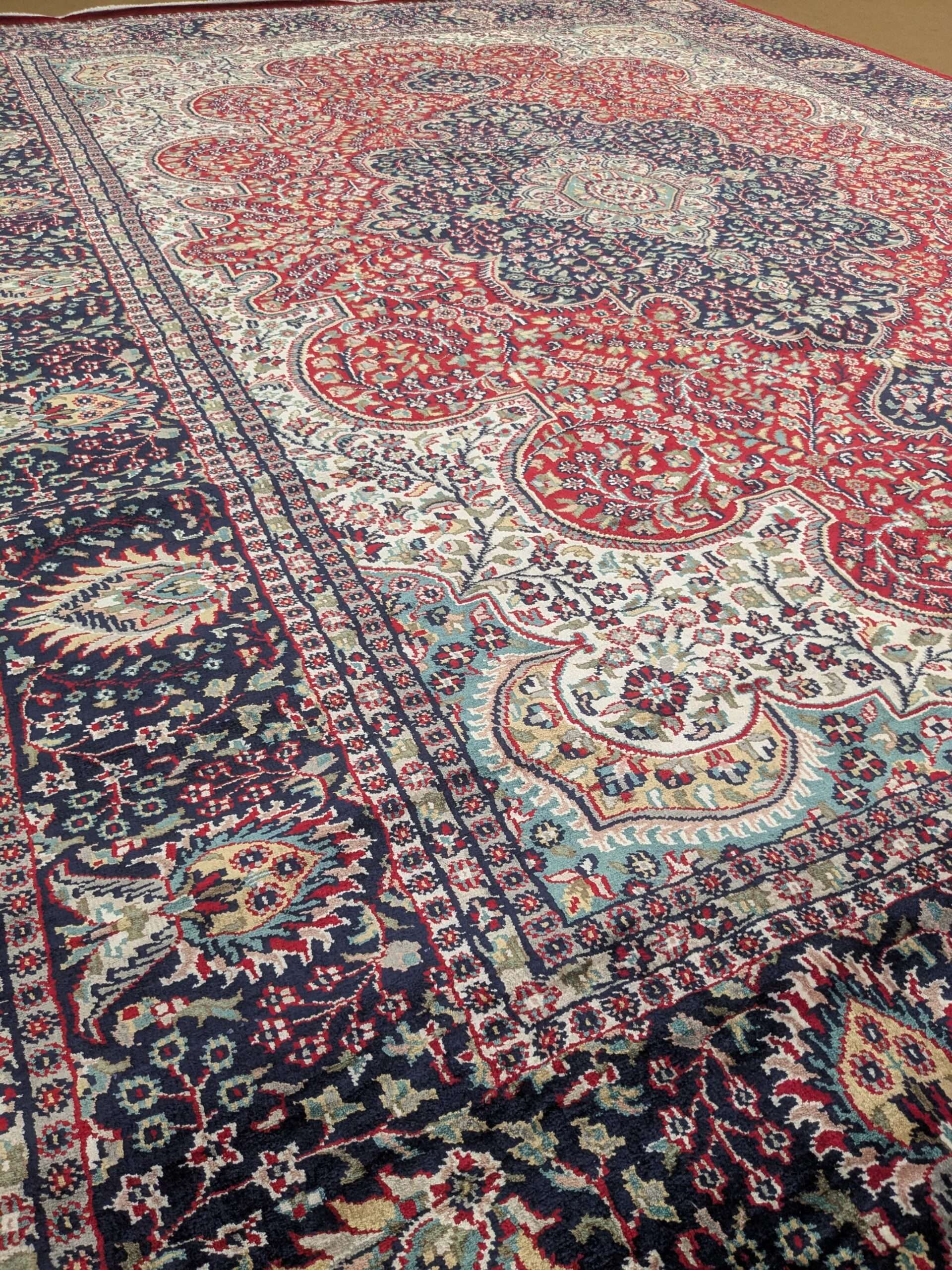 Red persian Hand Knotted Wool Carpet - 8FT X 10FT | 240CM X 300CM - Image 3