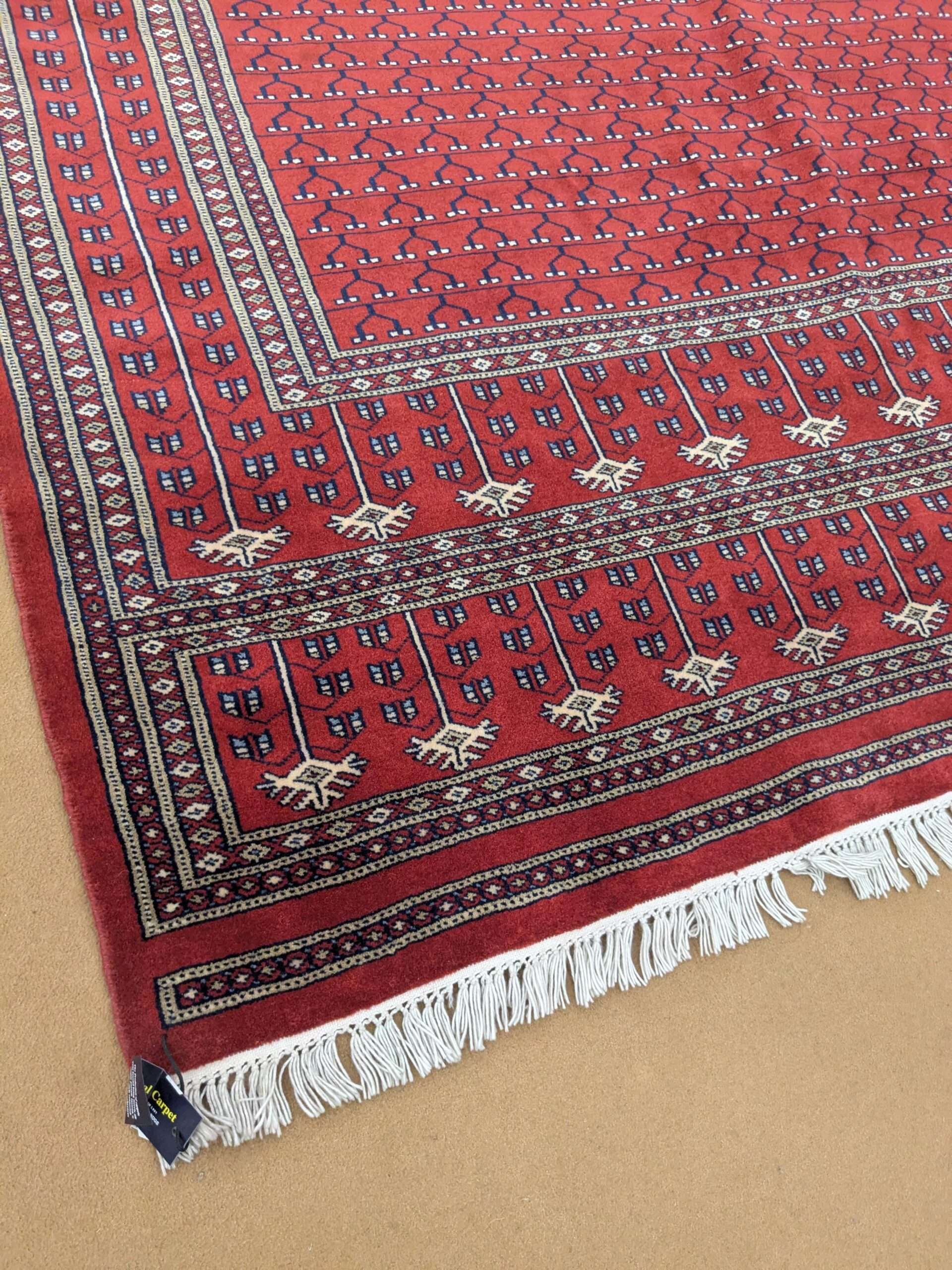 Red Family Design Hand Knotted Wool Carpet - 6FT X 9FT | 180CM X 270CM - Image 2