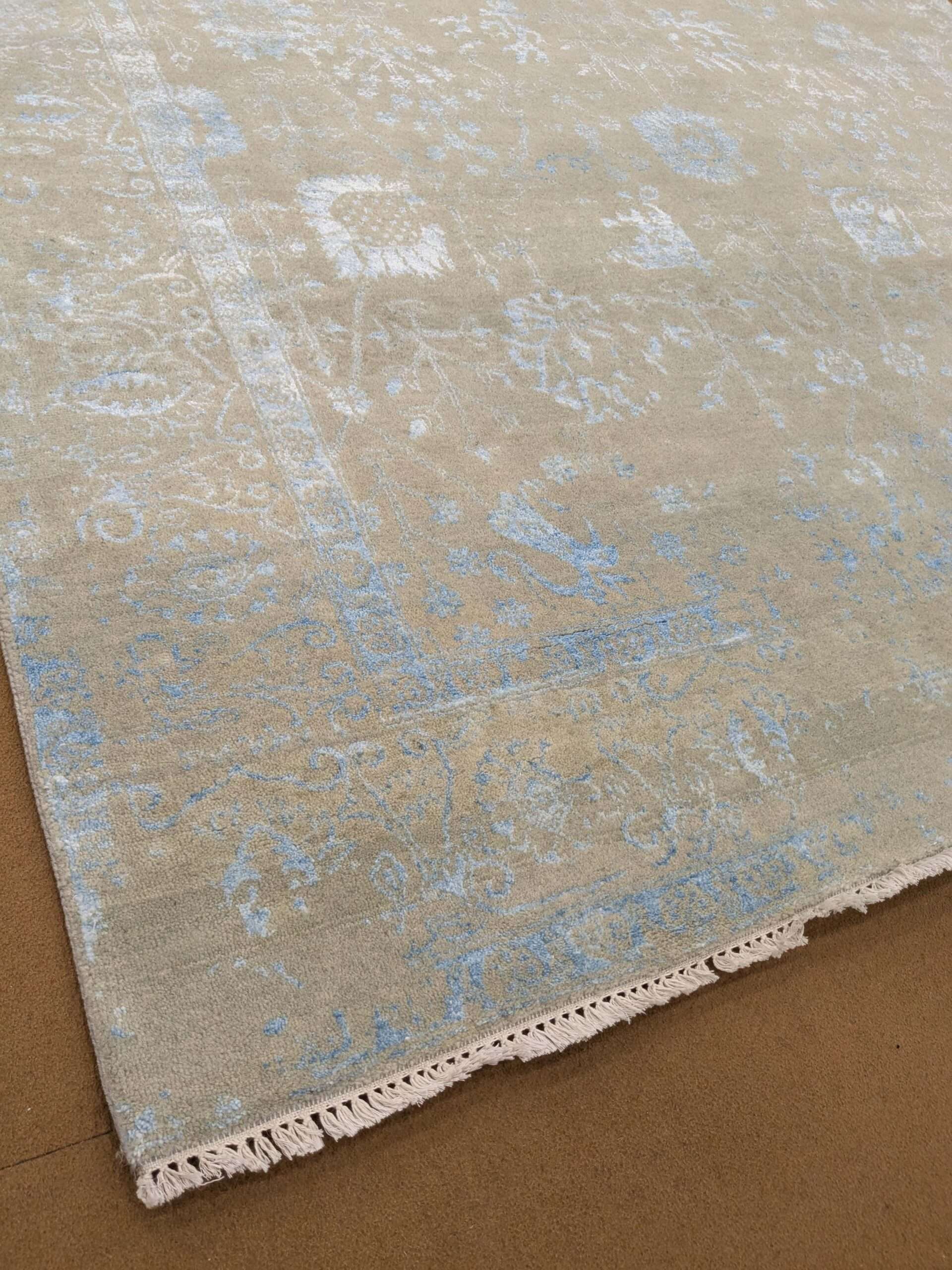 Green Knotted Wool Carpet - 6FT X 9FT | 180CM X 270CM - Image 2