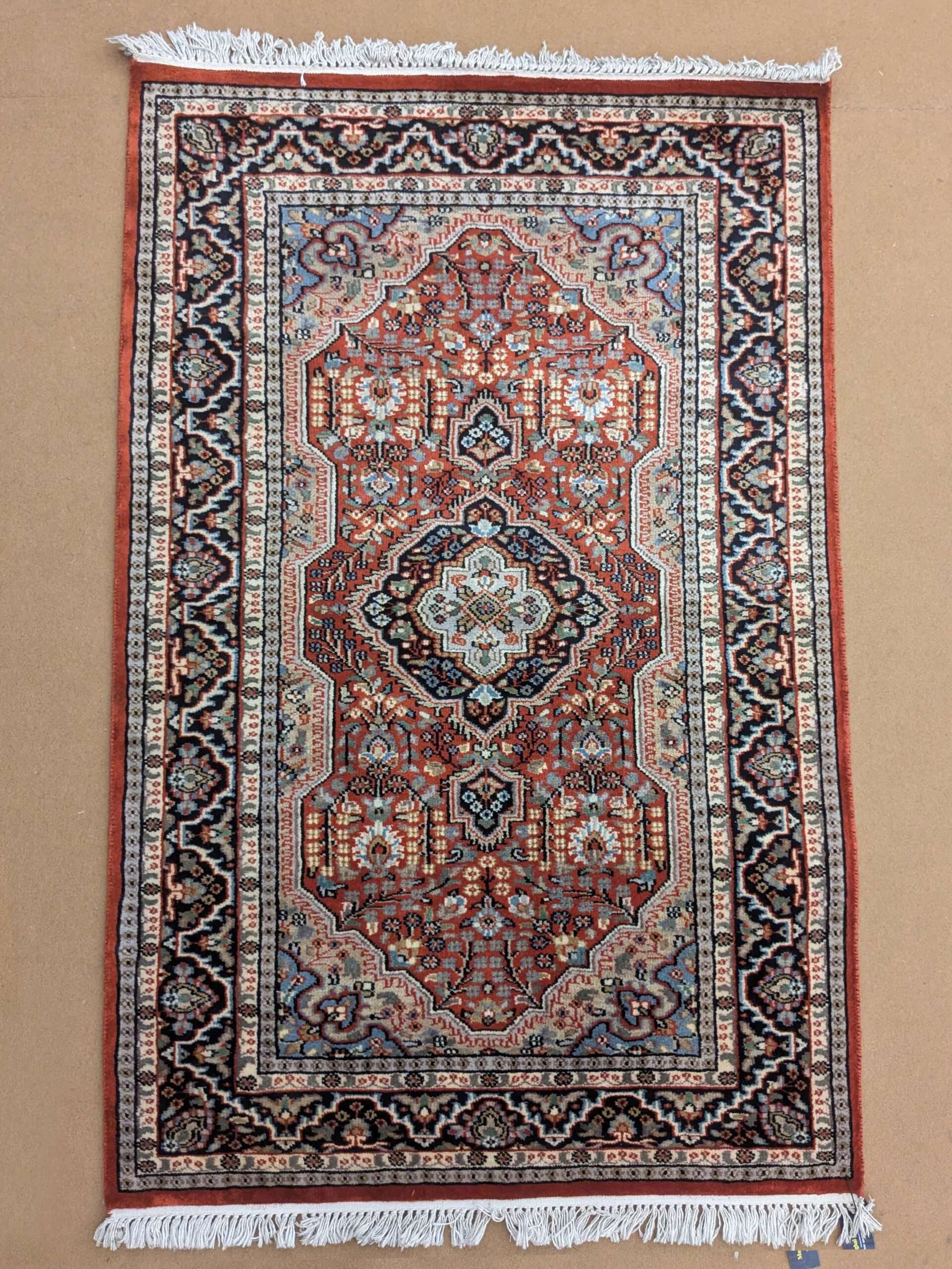 Red Persian Hand Knotted Wool Carpet - 3FT X 5FT | 90CM X 150CM - Image 2