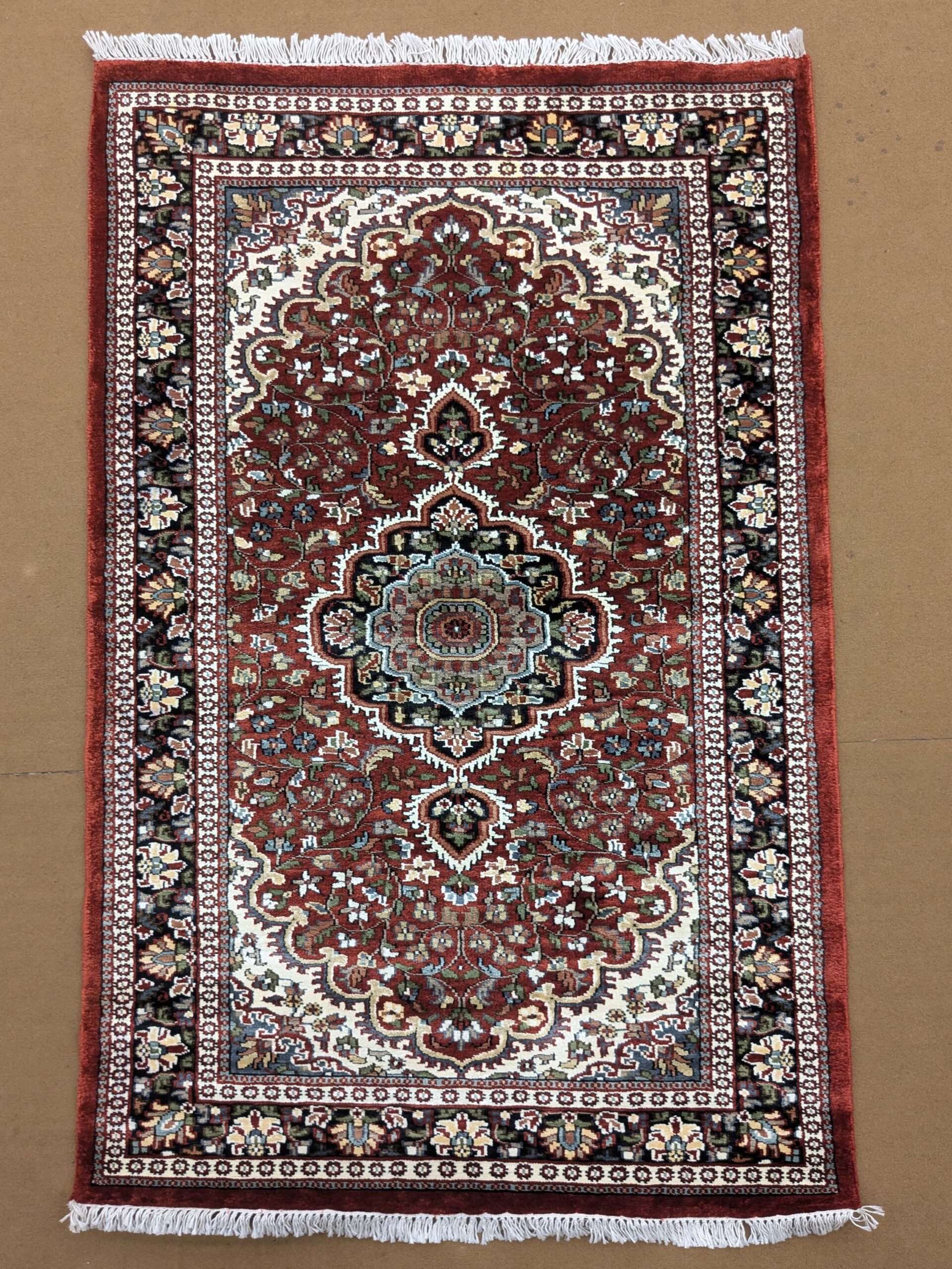 Red Persian Hand Knotted Wool Carpet - 3FT X 5FT | 90CM X 150CM - Image 2