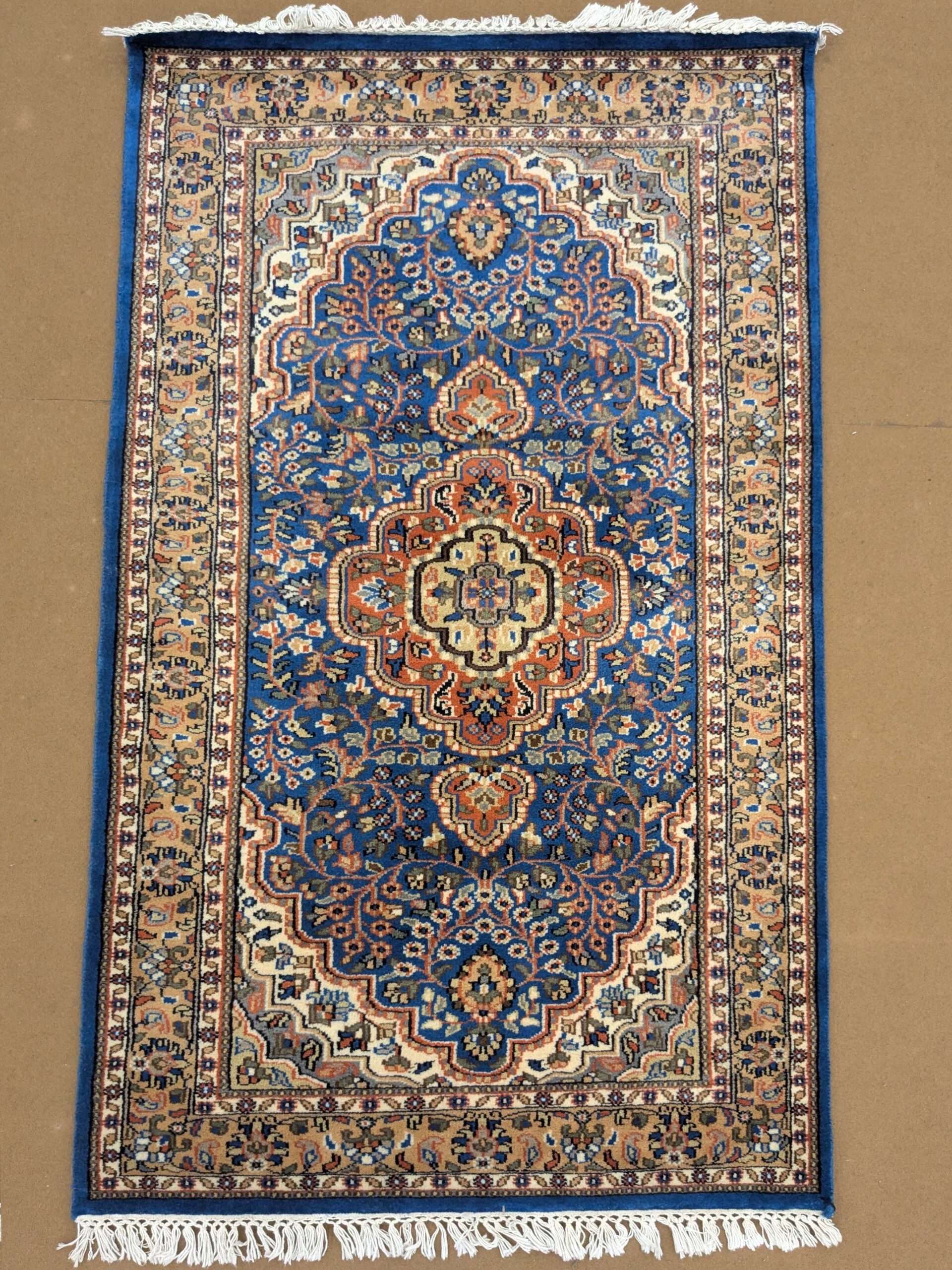 Blue Persian Hand Knotted Wool Carpet - 3FT X 5FT | 90CM X 150CM - Image 2