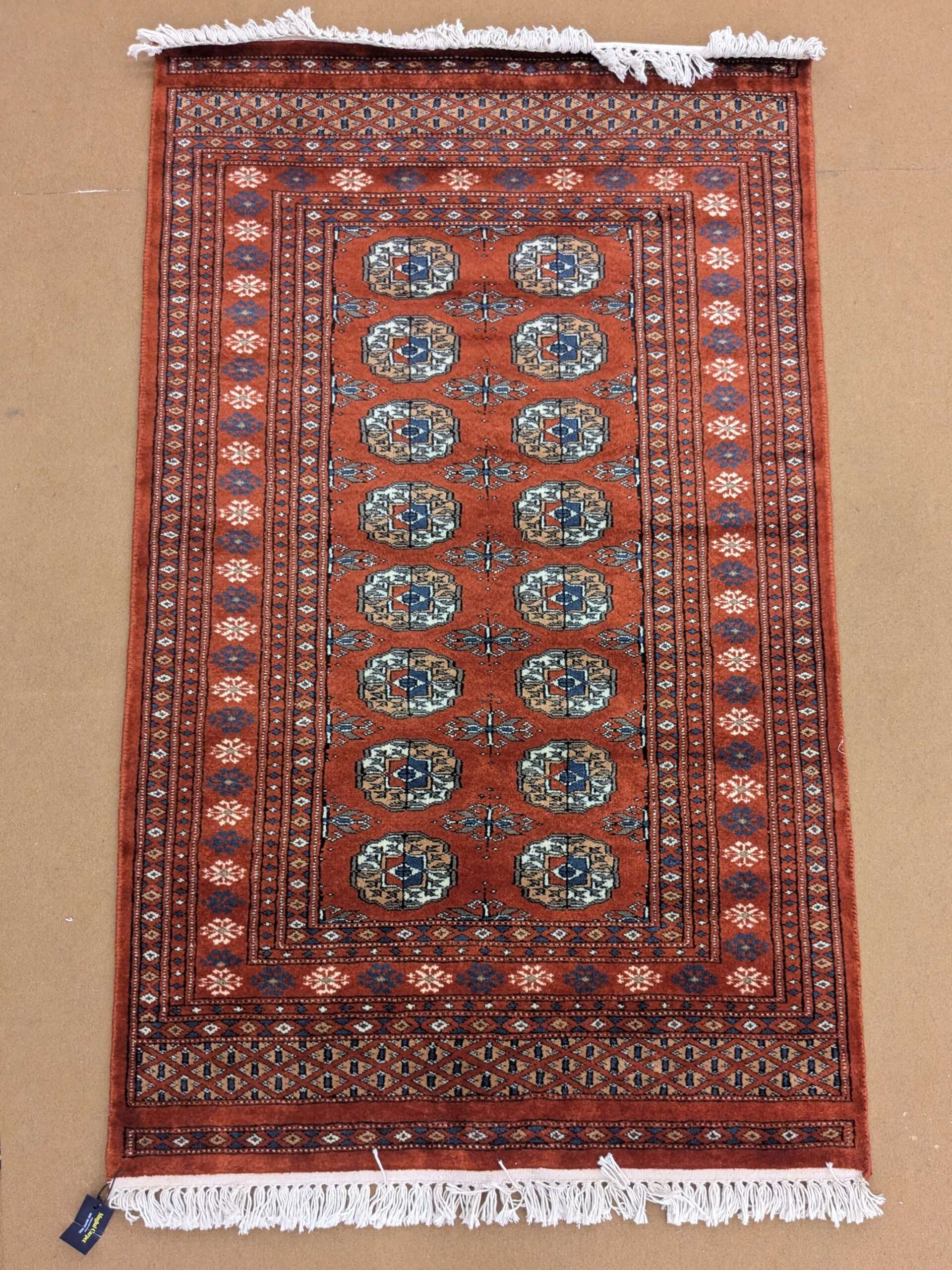 Red Tribal Hand Knotted Wool Carpet - 3FT X 5FT | 90CM X 150CM - Image 2