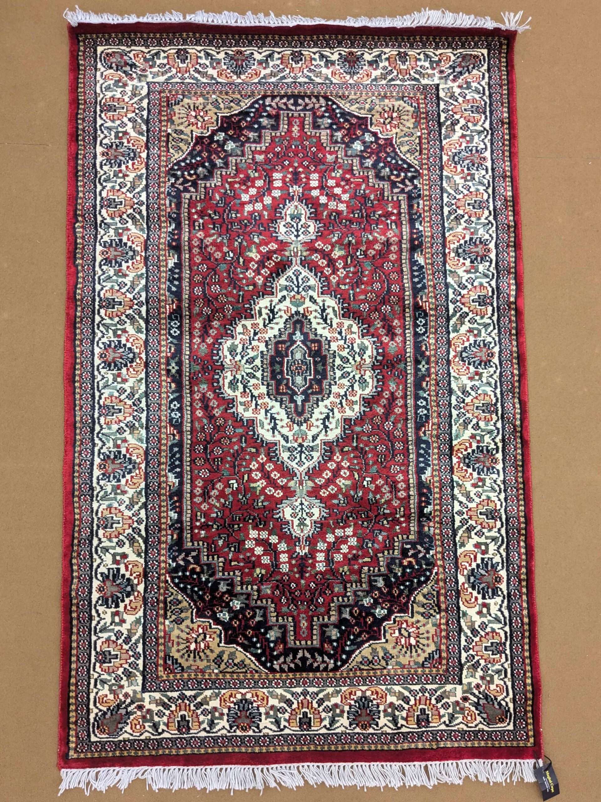 Red Persian Hand Knotted Wool Carpet - 3FT X 5FT | 90CM X 150CM - Image 2