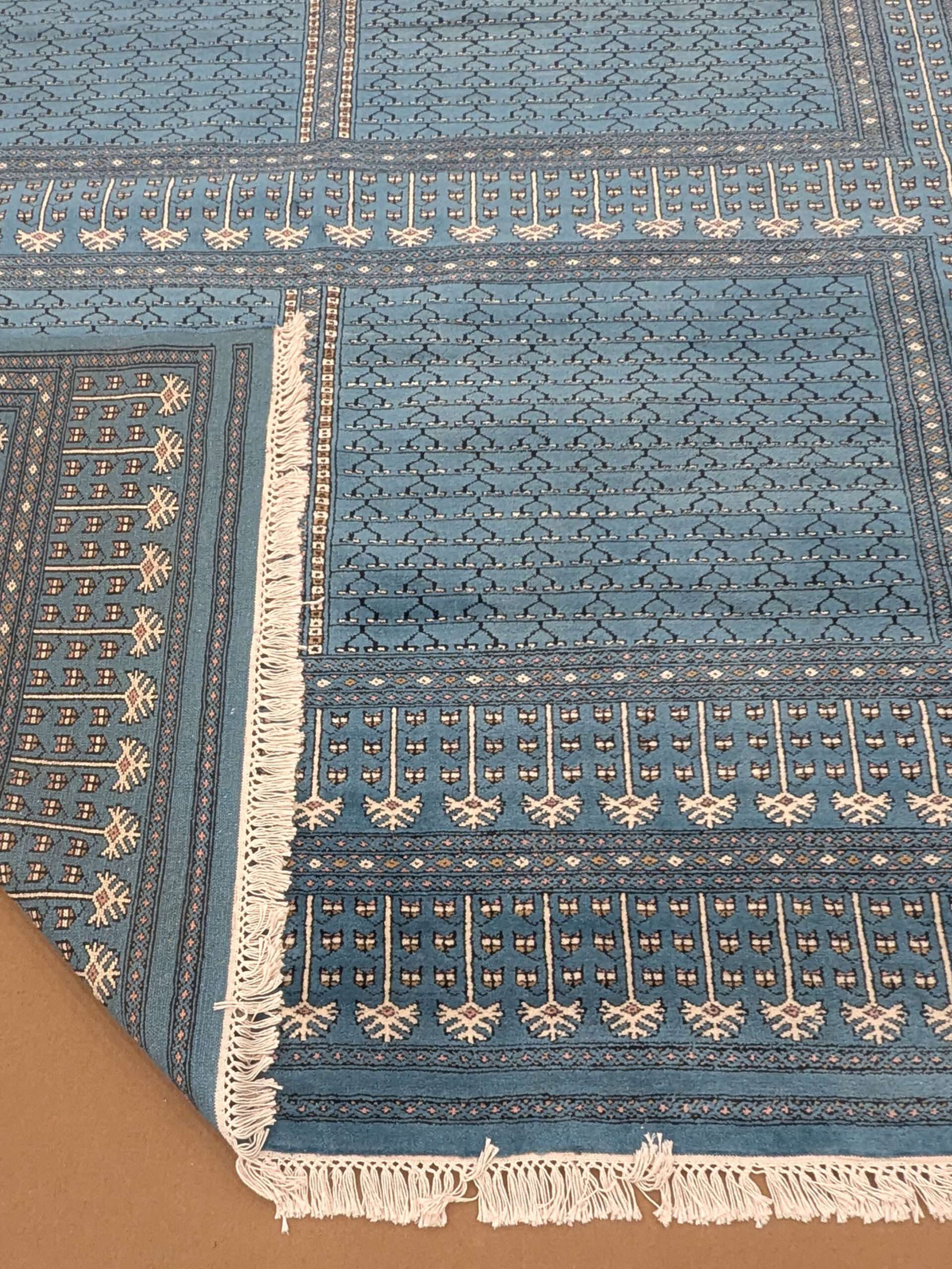 Blue Family Design Knotted Wool Carpet - 8FT X 10FT | 240CM X 300CM - Image 3