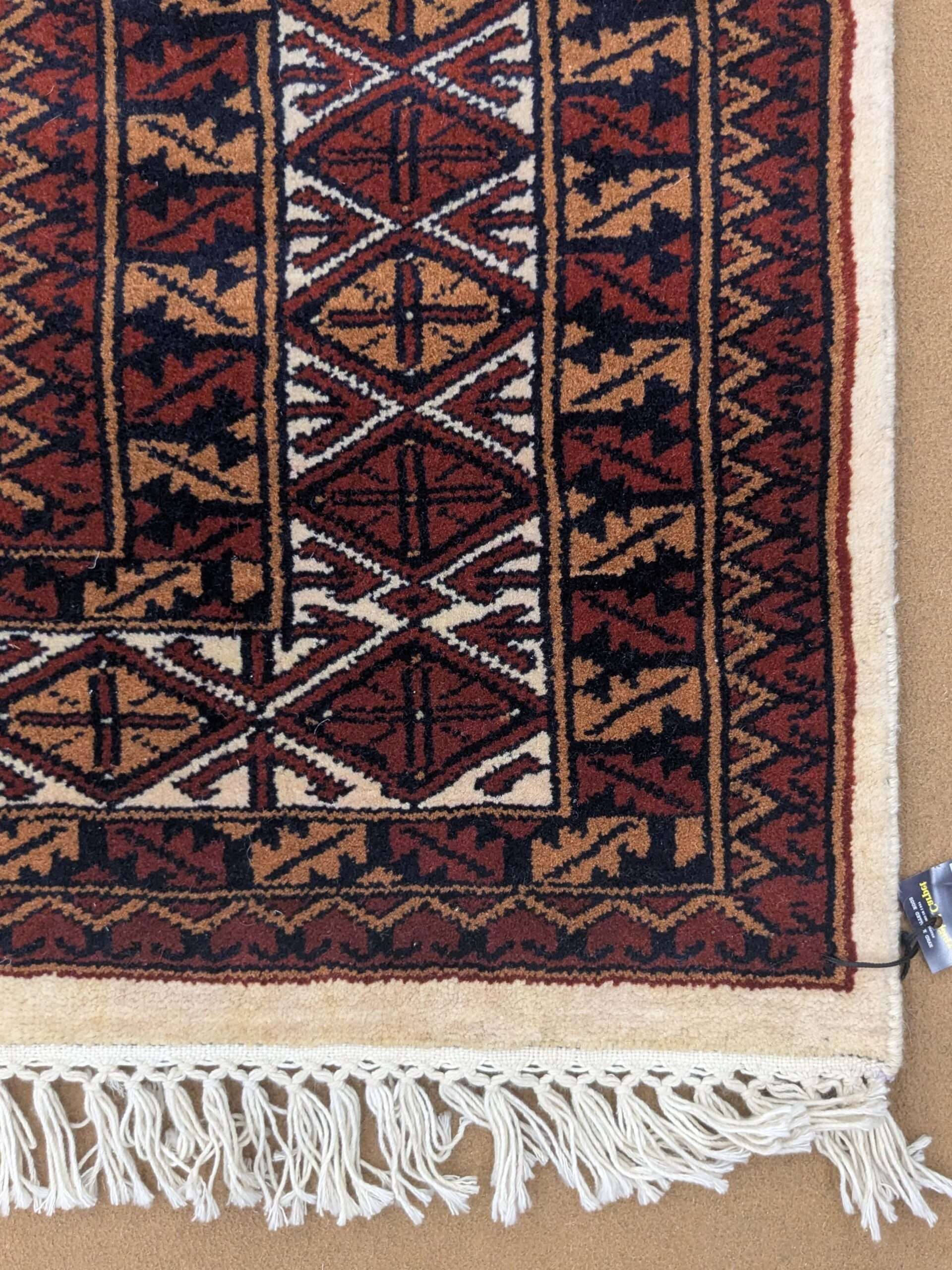Beige Tribal Hand Knotted Wool Carpet - 6FT X 9FT | 180CM X 270CM - Image 3