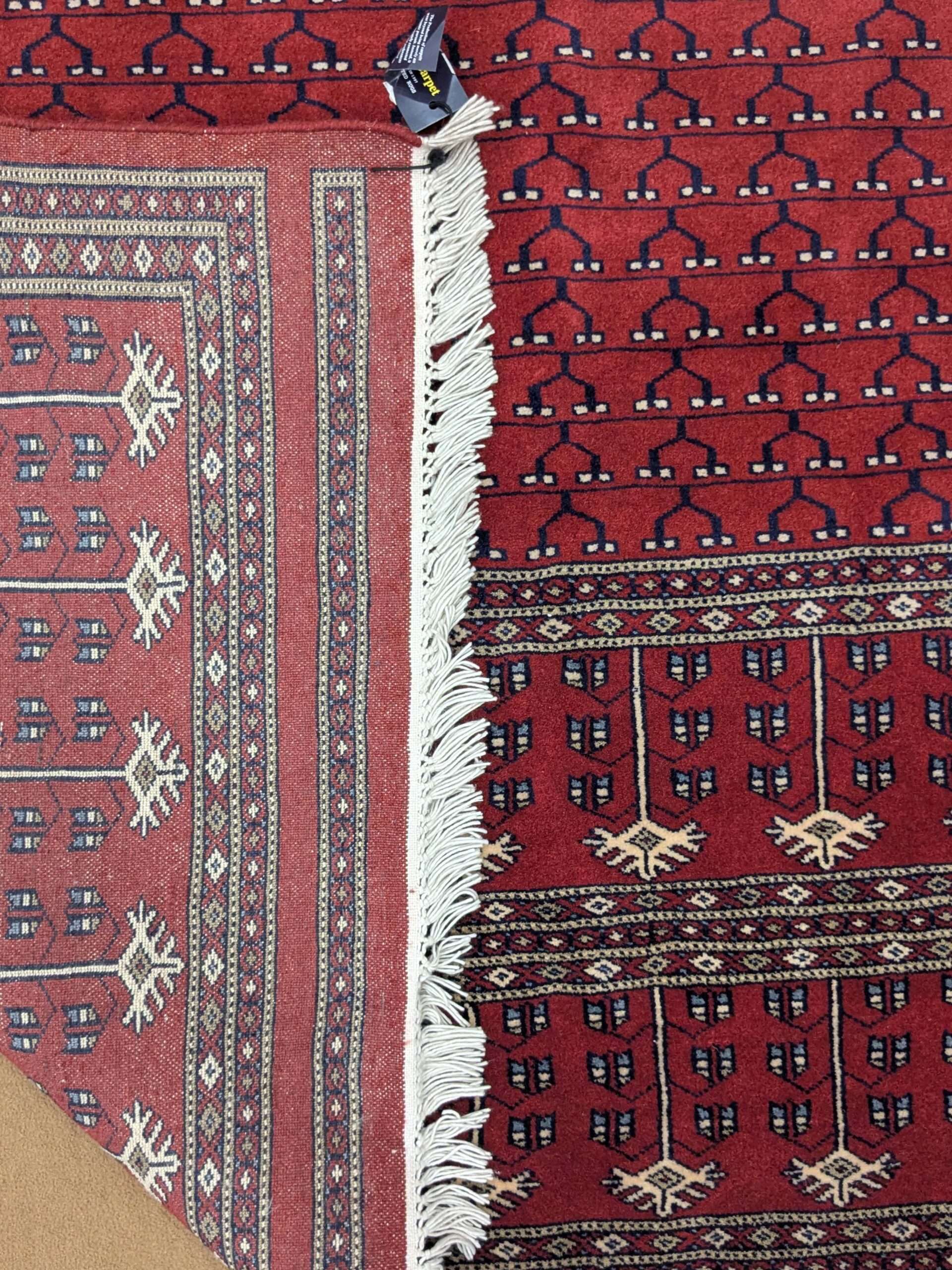 Red Family Design Hand Knotted Wool Carpet - 6FT X 9FT | 180CM X 270CM - Image 3