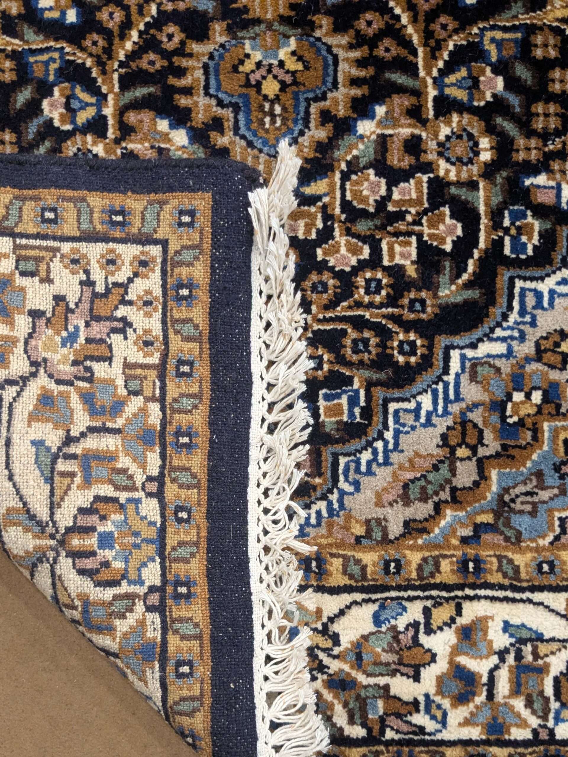 Blue Persian Knotted Wool Carpet - 3FT X 5FT | 90CM X 150CM - Image 3
