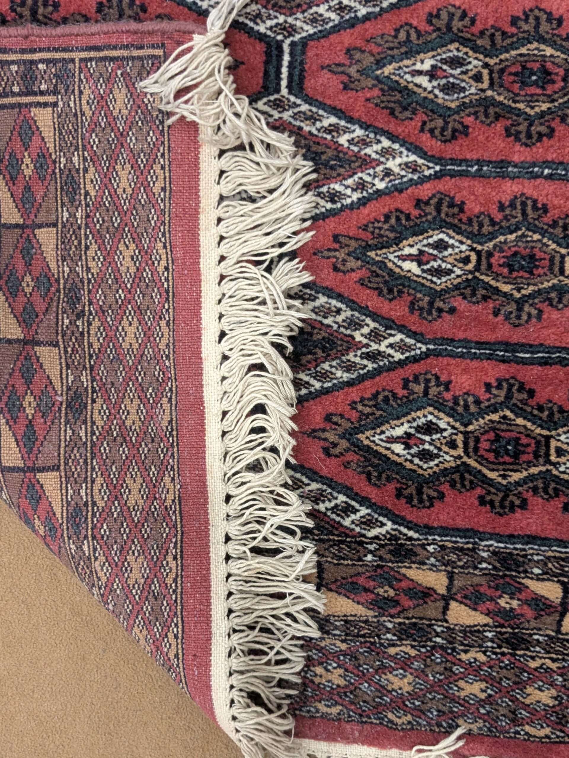 Red Tribal Hand Knotted Wool Carpet - 3FT X 5FT | 90CM X 150CM - Image 3