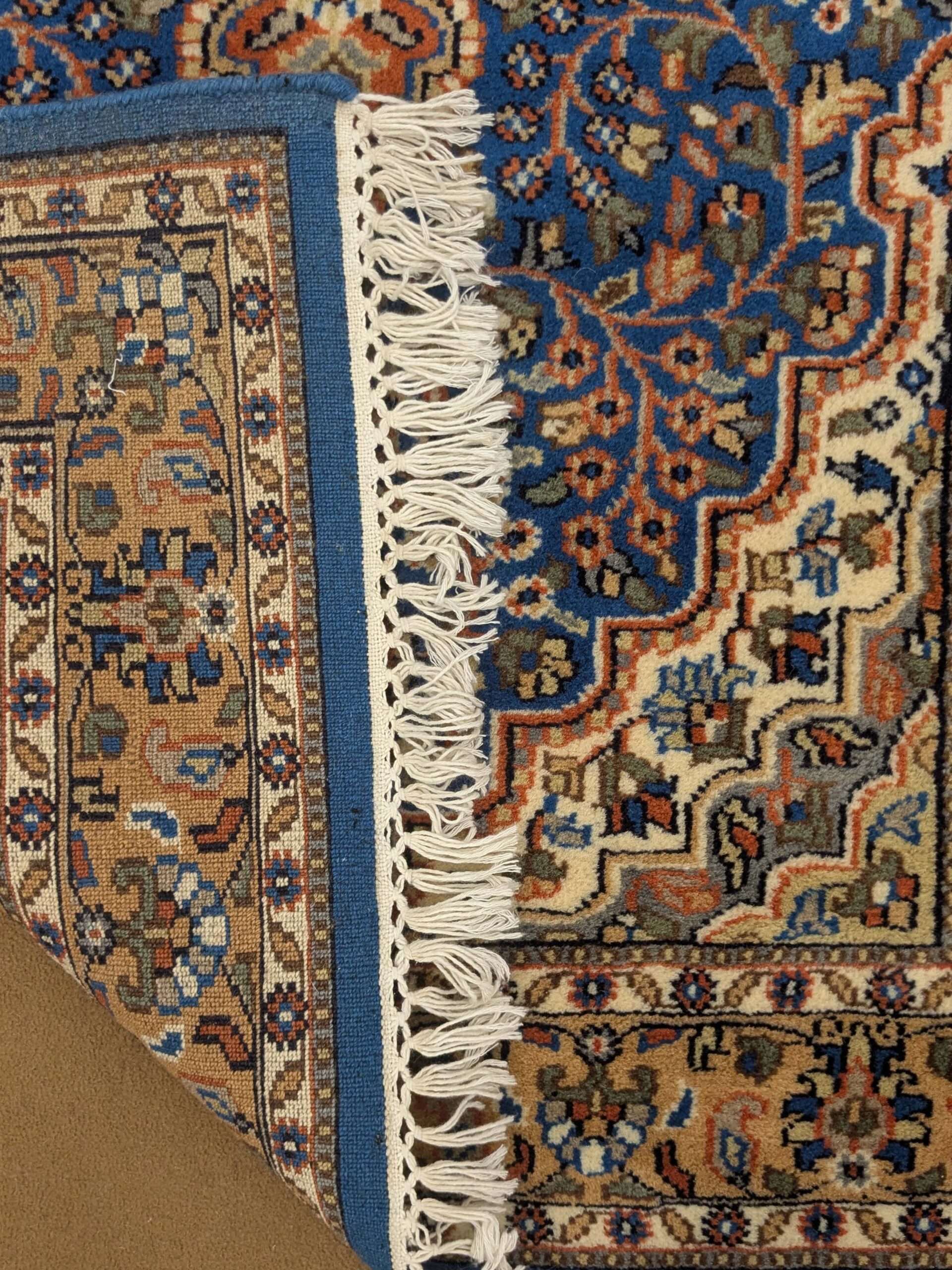Blue Persian Hand Knotted Wool Carpet - 3FT X 5FT | 90CM X 150CM - Image 3