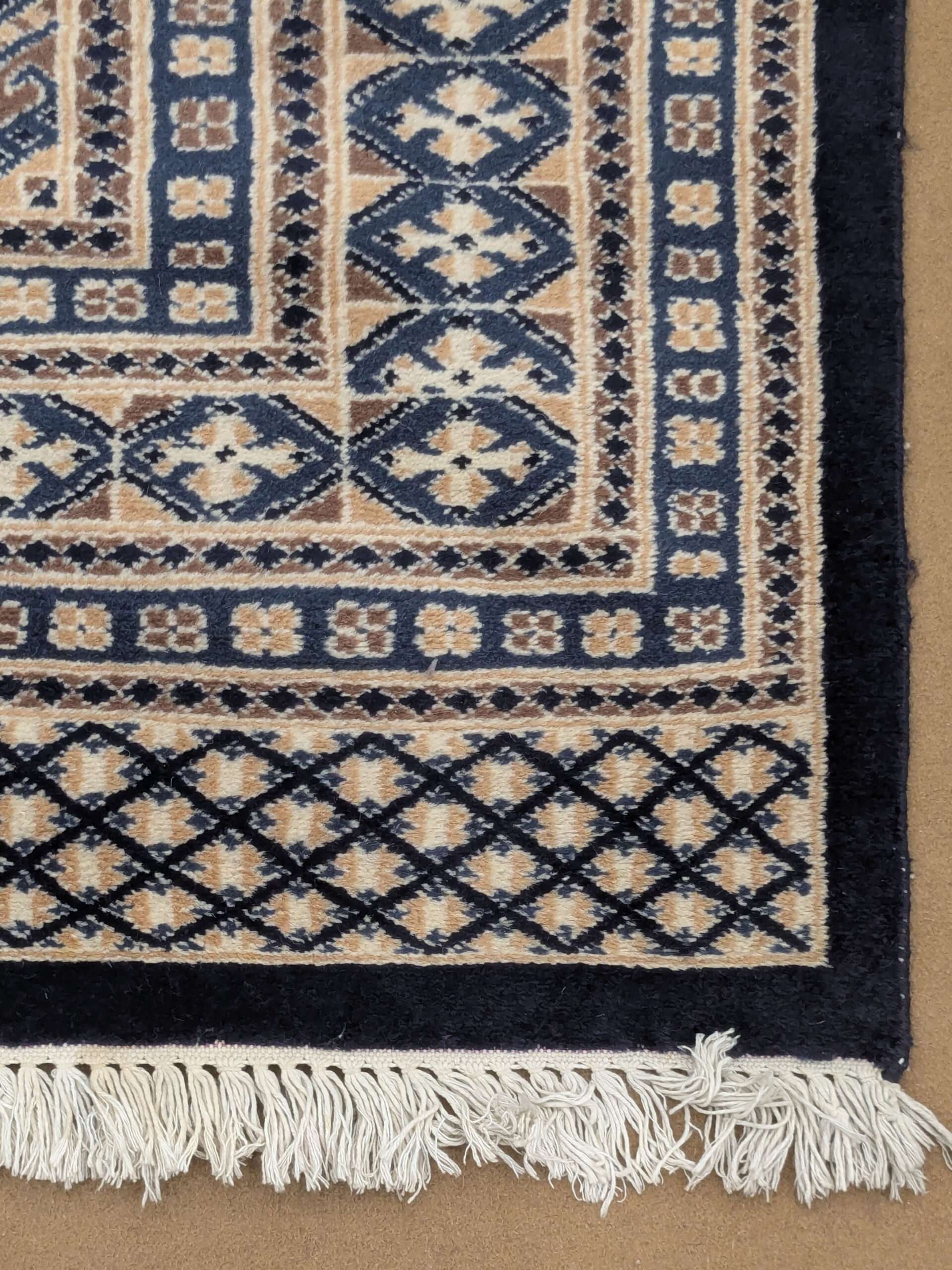 Blue Tribal Hand Knotted Wool Carpet - 8FT X 10FT | 240CM X 300CM - Image 5