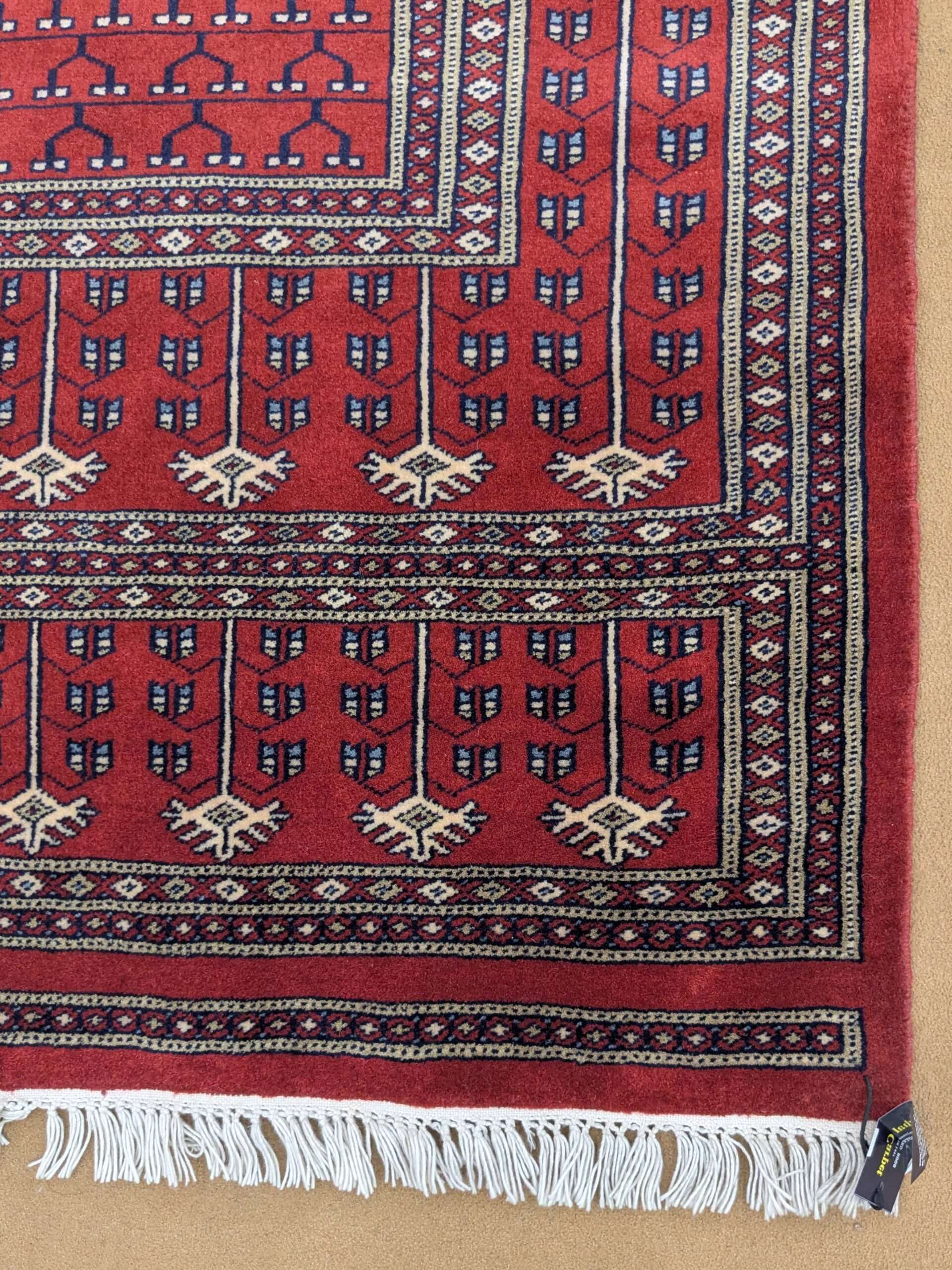 Red Family Design Hand Knotted Wool Carpet - 6FT X 9FT | 180CM X 270CM - Image 4